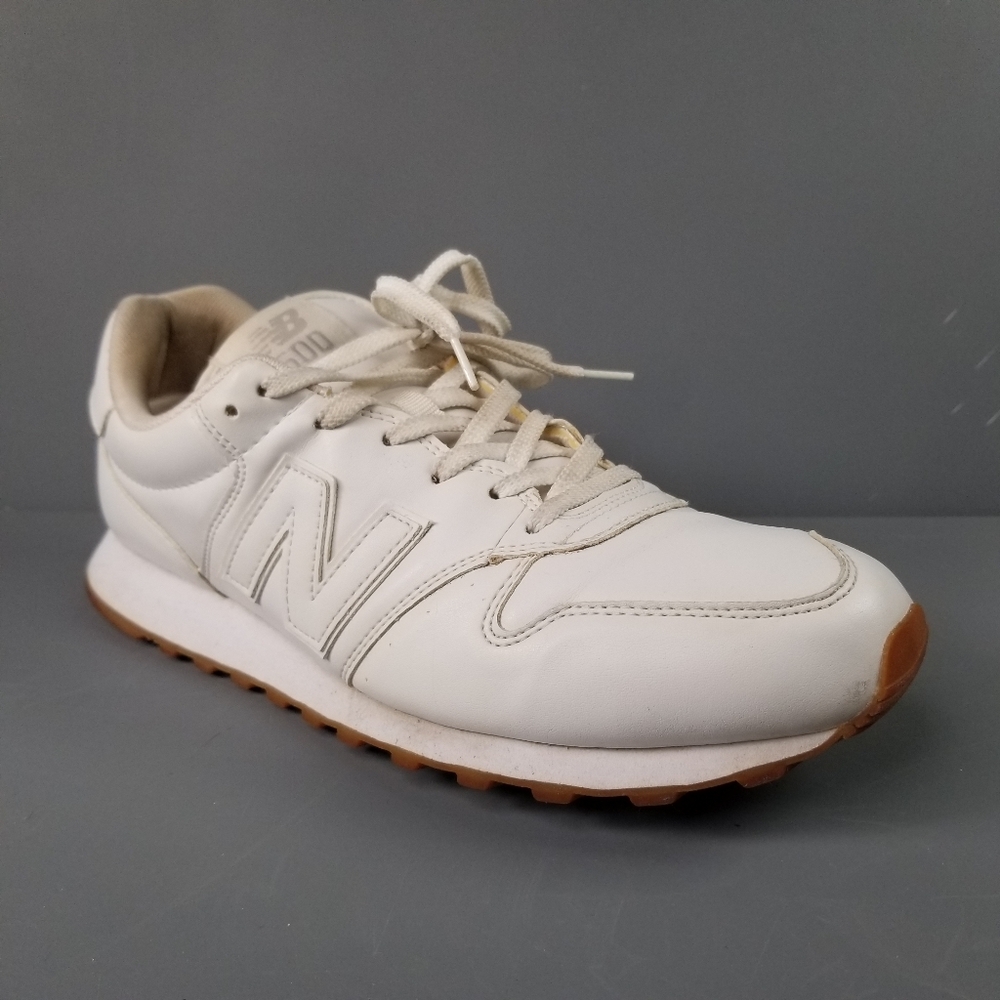 Rare! New Balance 500 Men's Leather Sneakers White Size 9.5 GM500AWT